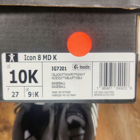 adidas Kids Black and White Athletic Sneakers - Picture 11 of 11